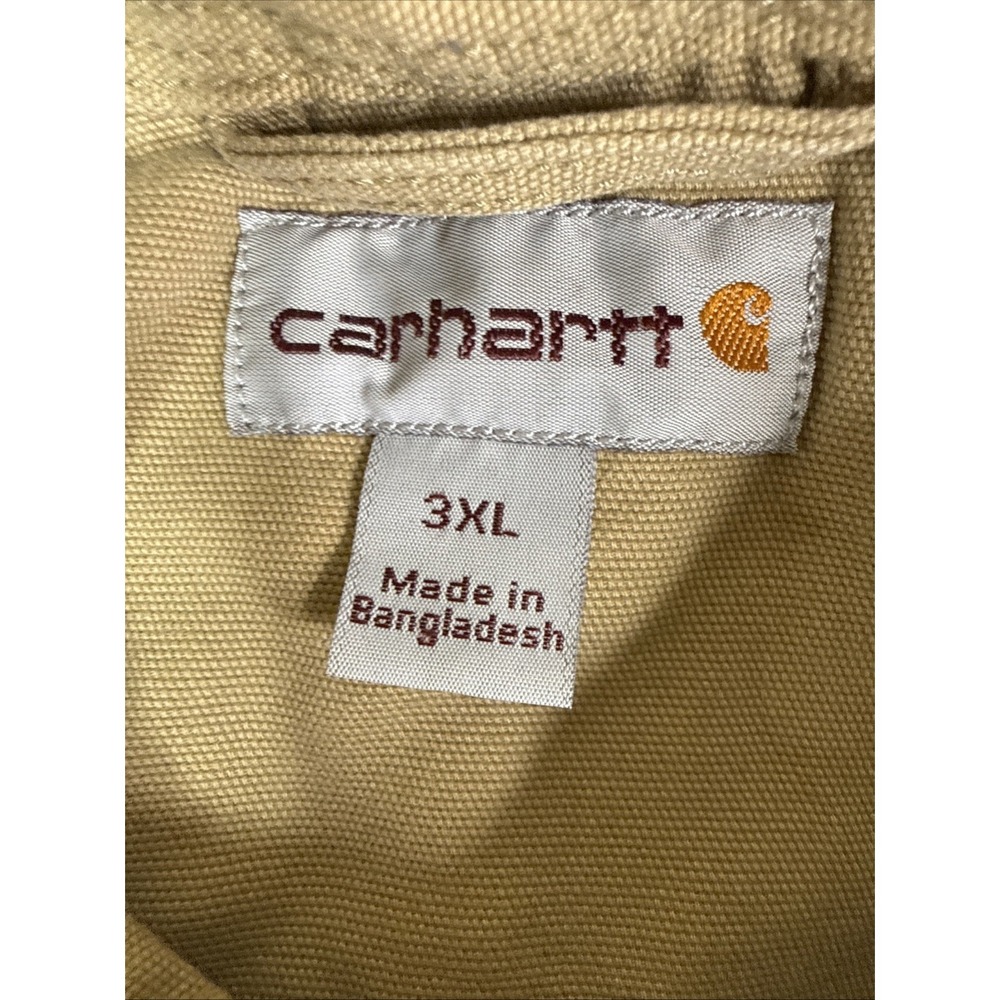 Carhartt Fleece Lined Shirt Jacket Snap Front Men's Size 3XL Tan - Picture 7 of 13